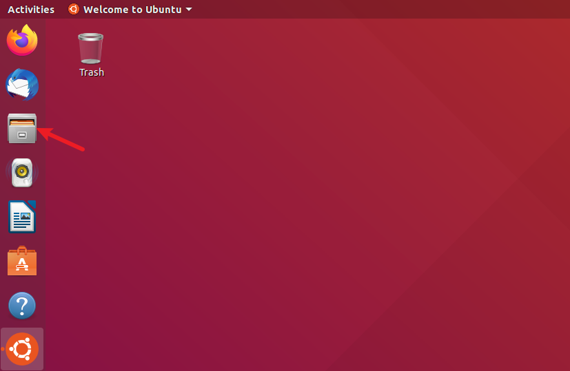 打开 Ubuntu 18.04 文件管理器